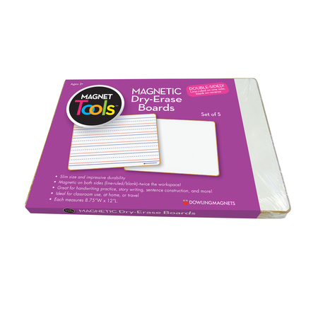 DOWLING MAGNETS Magnetic Dry-Erase Lined + Blank Board, PK5 735206